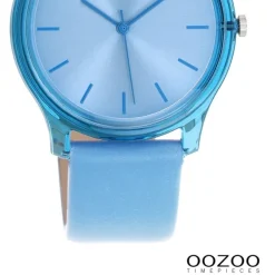 Oozoo Damen Armbanduhr Timepieces Analog Leder blau UOC11140