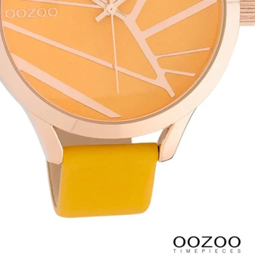 Oozoo Damen Armbanduhr Timepieces Analog Leder gelb UOC10465