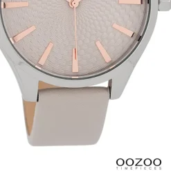 Oozoo Damen Armbanduhr Timepieces Analog Leder grau UOC9685A