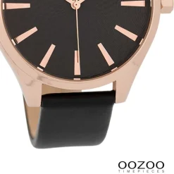 Oozoo Damen Armbanduhr Timepieces Analog Leder schwarz UOC9689A