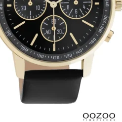 Oozoo Damen Armbanduhr Timepieces gold Leder schwarz UOC10841
