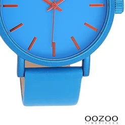 Oozoo Damen Armbanduhr Timepieces Analog Leder blau UOC11175