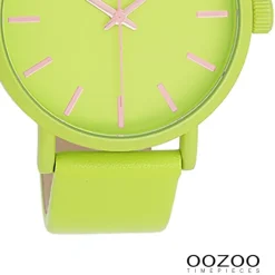 Oozoo Damen Armbanduhr Timepieces Analog Leder grün UOC11177