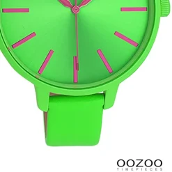 Oozoo Damen Armbanduhr Timepieces Analog Leder grün UOC11183
