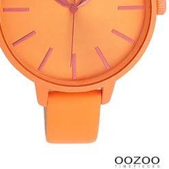 Oozoo Damen Armbanduhr Timepieces Analog Leder orange UOC11187