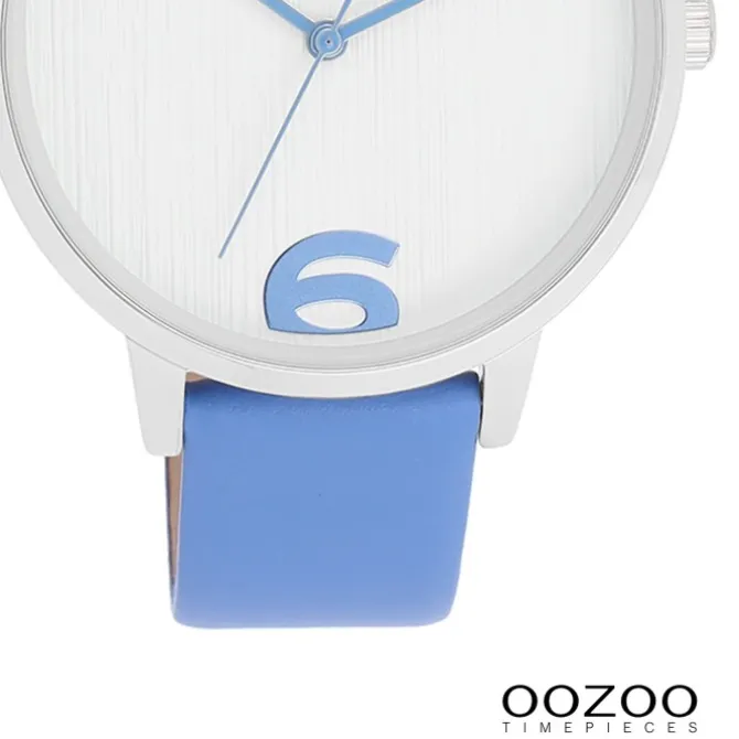 Oozoo Damen Armbanduhr Timepieces Analog Leder blau UOC11235