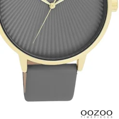 Oozoo Damen Armbanduhr Timepieces Analog Leder grau UOC11244
