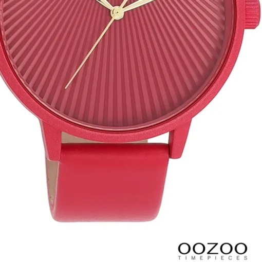 Oozoo Damen Armbanduhr Timepieces Analog Leder pink UOC11247