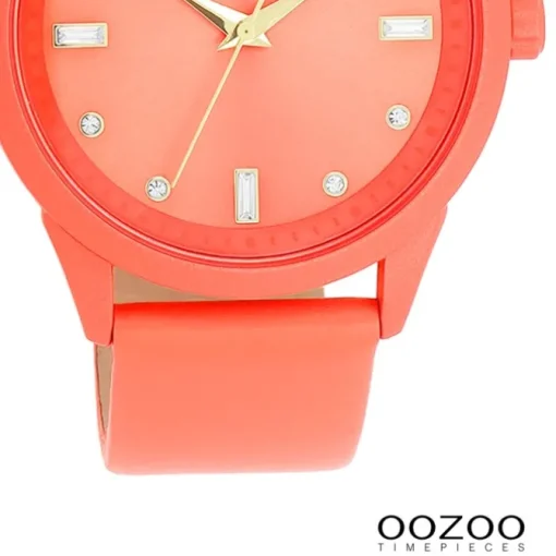 Oozoo Damen Armbanduhr Timepieces Analog Leder orange UOC11285