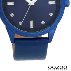 Oozoo Damen Armbanduhr Timepieces Analog Leder blau UOC11288