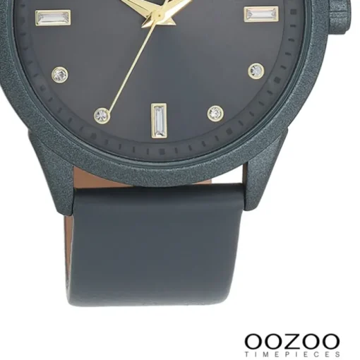 Oozoo Damen Armbanduhr Timepieces Analog Leder grau UOC11289