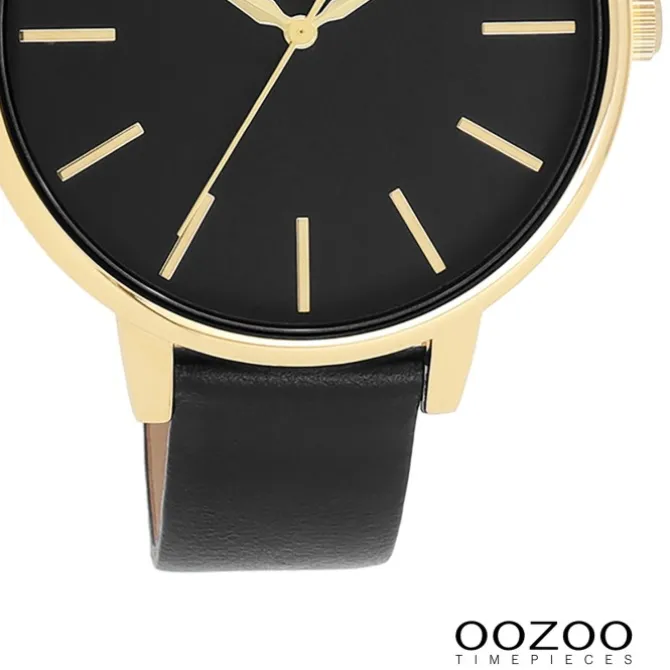 Oozoo Damen Armbanduhr Timepieces Analog Leder schwarz UOC11294