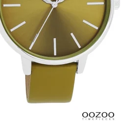 Oozoo Damen Armbanduhr Timepieces Analog Leder olivgrün UOC11298