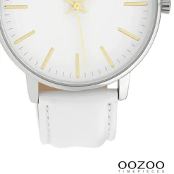 Oozoo Damen Armbanduhr Timepieces Analog Leder weiß UOC10040