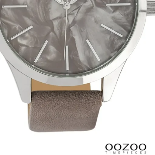 Oozoo Damen Armbanduhr Timepieces Analog Textil taupe UOC10073