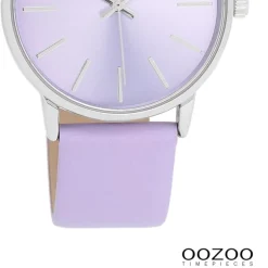 Oozoo Damen Armbanduhr Timepieces Analog Leder lila UOC11061