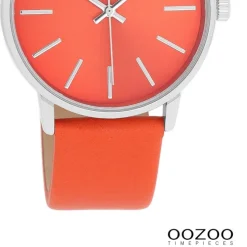 Oozoo Damen Armbanduhr Timepieces Analog Leder orange UOC11062