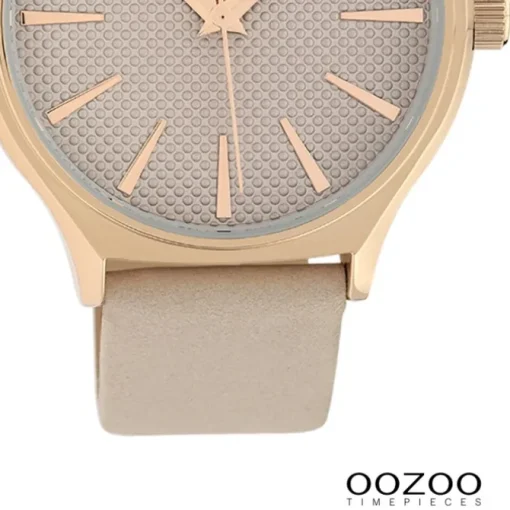 Oozoo Damen Armbanduhr Timepieces Analog Leder taupe hellbraun UOC10106