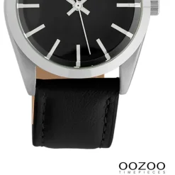 Oozoo Damen Armbanduhr Timepieces Analog Leder schwarz UOC10193