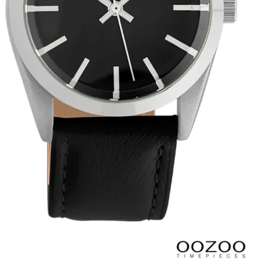 Oozoo Damen Armbanduhr Timepieces Analog Leder schwarz UOC10193