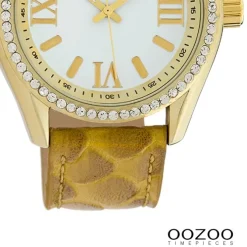 Oozoo Damen Armbanduhr Timepieces Analog Leder gelb mustard UOC10224