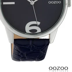 Oozoo Damen Armbanduhr Timepieces Analog Leder dunkelblau UOC10377