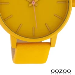 Oozoo Damen Armbanduhr Timepieces Analog Leder gelb UOC10380
