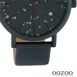 Oozoo Damen Armbanduhr Timepieces Analog Leder dunkelgrau UOC10413