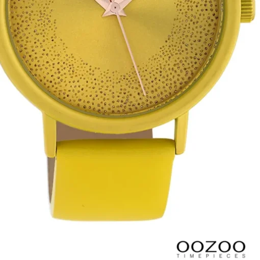 Oozoo Damen Armbanduhr Timepieces Analog Leder gelb UOC10577
