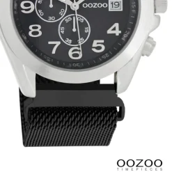 Oozoo Damen Armbanduhr Timepieces Analog Metall schwarz UOC10732
