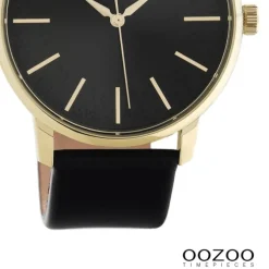 Oozoo Damen Armbanduhr Timepieces Analog Leder schwarz UOC10839