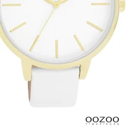 Oozoo Damen Armbanduhr Timepieces Analog Leder weiß UOC11359