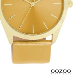 Oozoo Damen Armbanduhr Timepieces Analog Leder gelb UOC11332