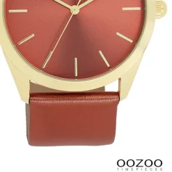 Oozoo Damen Armbanduhr Timepieces Analog Leder rot UOC11335