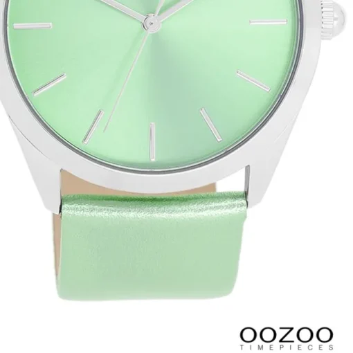 Oozoo Damen Armbanduhr Timepieces Analog Leder mintgrün UOC11336