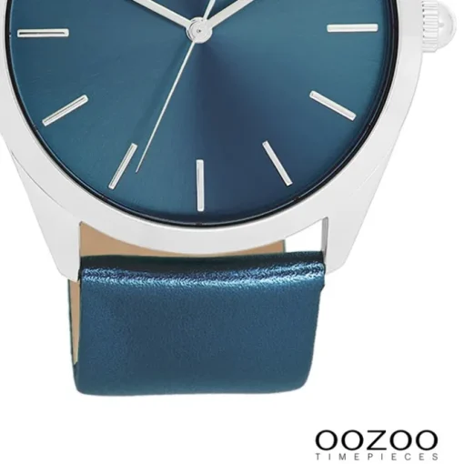 Oozoo Damen Armbanduhr Timepieces Analog Leder blau UOC11337