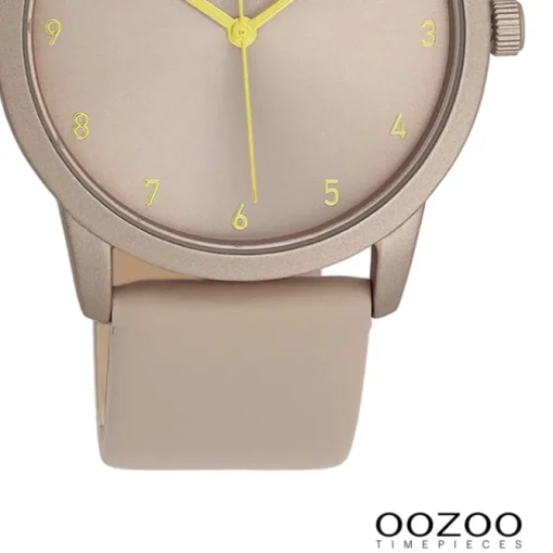 Oozoo Damen Armbanduhr Timepieces Analog Leder grau UOC11076