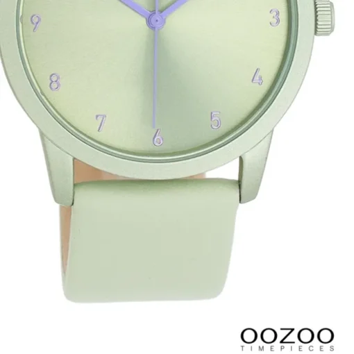 Oozoo Damen Armbanduhr Timepieces Analog Leder grün UOC11077
