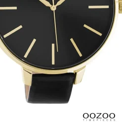 Oozoo Damen Armbanduhr Timepieces Analog Leder schwarz UOC10844