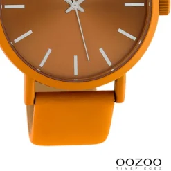 Oozoo Damen Armbanduhr Timepieces Analog Leder orange UOC10451