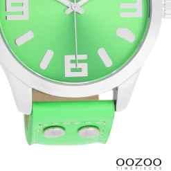 Oozoo Damen Armbanduhr Timepieces Analog Leder grün UOC1070A