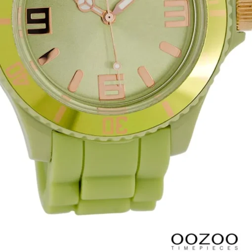 Oozoo Damen Armbanduhr Timepieces Analog Silikon grün UOC4369A