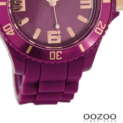 Oozoo Damen Armbanduhr Timepieces Analog Silikon lila UOC5045A
