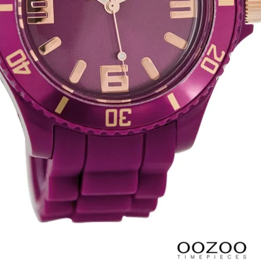 Oozoo Damen Armbanduhr Timepieces Analog Silikon lila UOC5045A