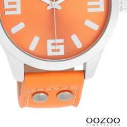 Oozoo Damen Armbanduhr Timepieces Analog Leder orange UOC1072A