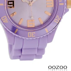 Oozoo Damen Armbanduhr Timepieces Analog Silikon lila UOC5056A