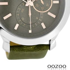 Oozoo Damen Armbanduhr Timepieces Analog Leder grün UOC6077A