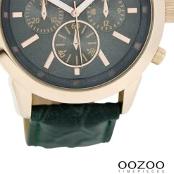 Oozoo Damen Armbanduhr Timepieces Analog Leder dunkelgrün UOC6182A
