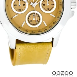 Oozoo Damen Armbanduhr Timepieces Analog Leder gelb UOC6185A