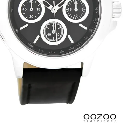 Oozoo Damen Armbanduhr Timepieces Analog Leder schwarz UOC6189A